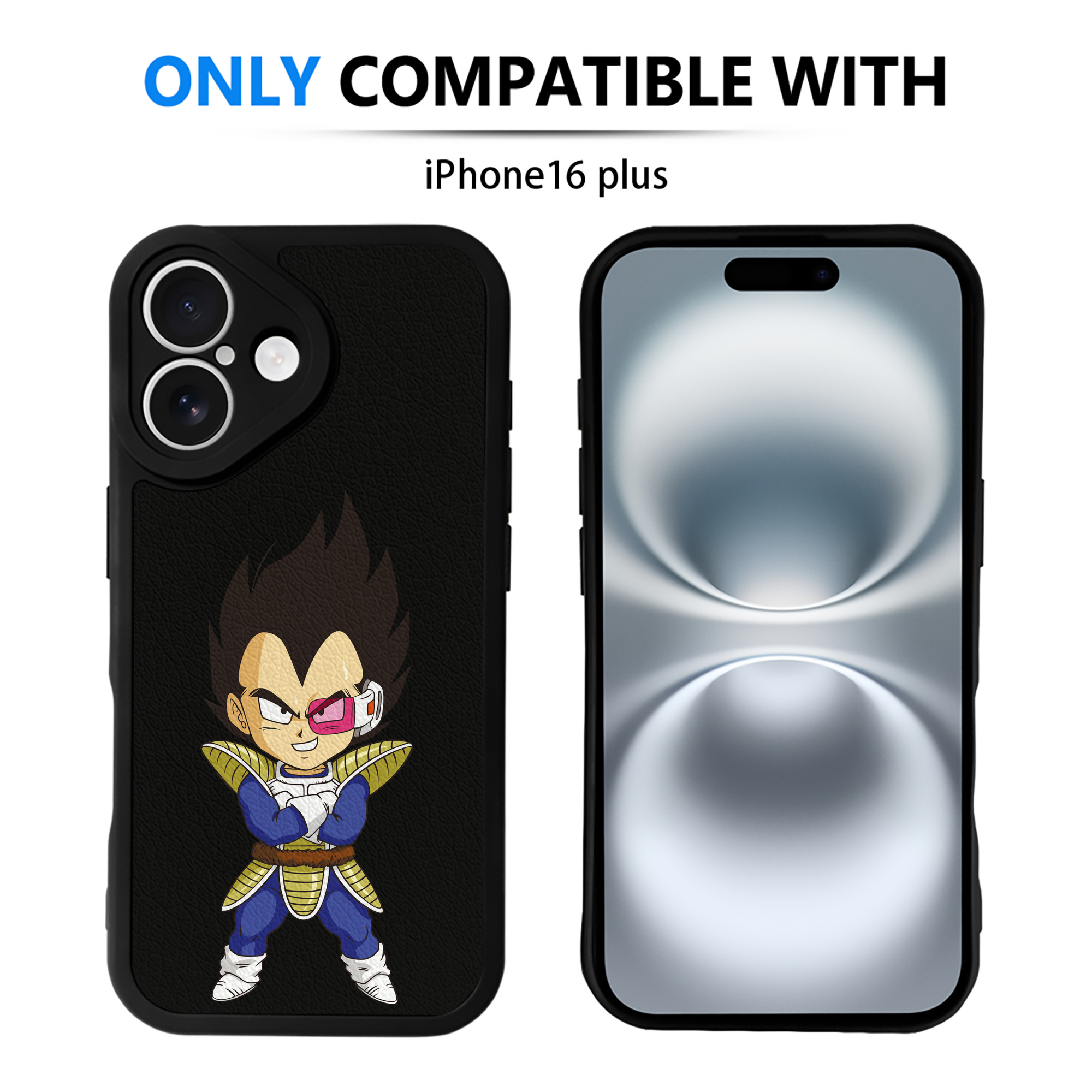 （画像用） ドラゴンボール ベジータ四世（Bejīta Yonsei）DRAGON BALL Vegeta IV 【iPhone 16シリーズ対応】シリコンスマホケース（レザー調） 材質：シリコン